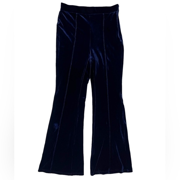 Halara Blue Zip Flare Velvet Pants - Size Small - Picture 3 of 14